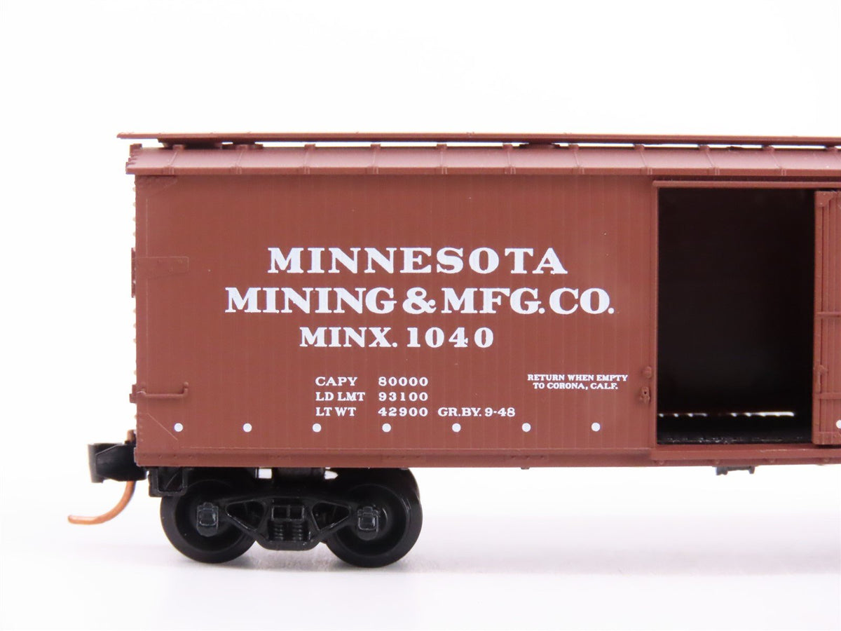 N Scale Micro-Trains Line MTL 39190 MINX 3M Company Railroad 40&#39; Box Car #1040