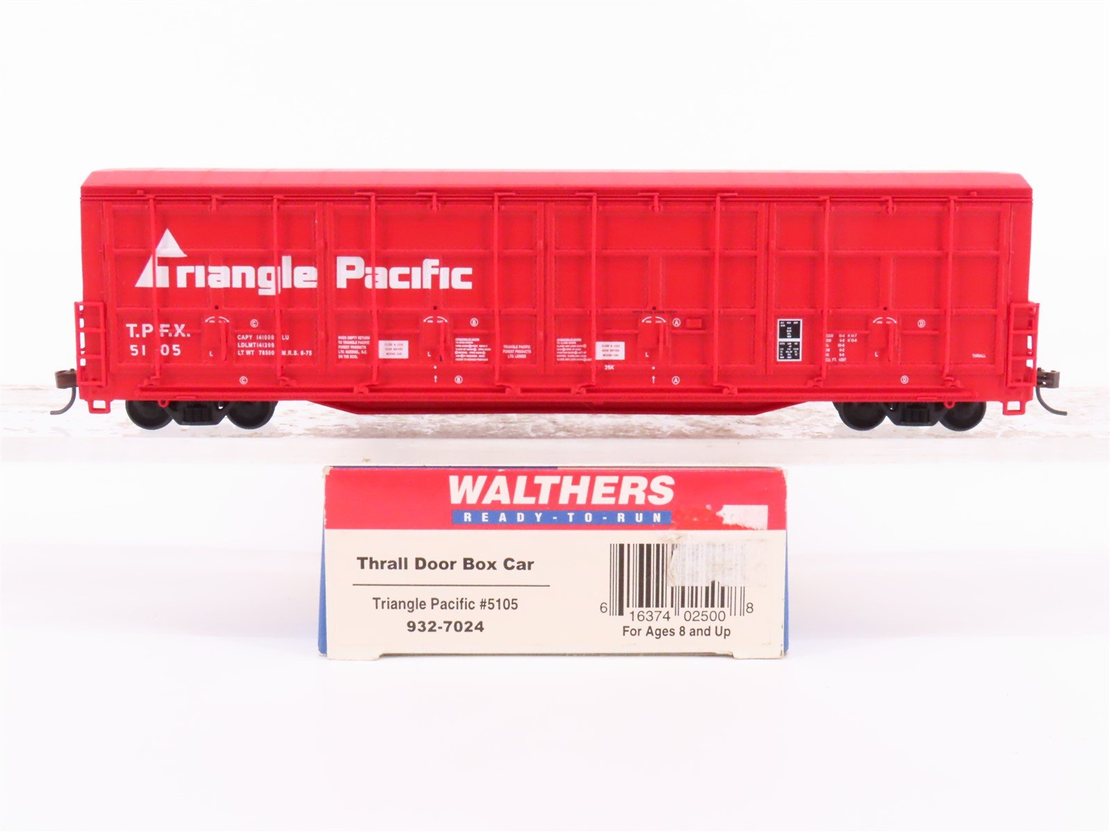 HO Scale Walthers 932-7024 TPFX Triangle Pacific Thrall-Door Boxcar #5105