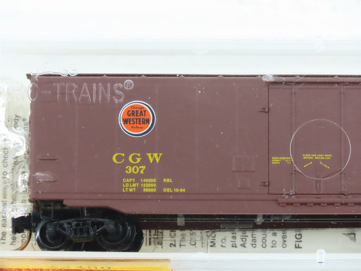 N Scale Micro-Trains MTL 32300 CGW Chicago Great Western 50&#39; Box Car #307