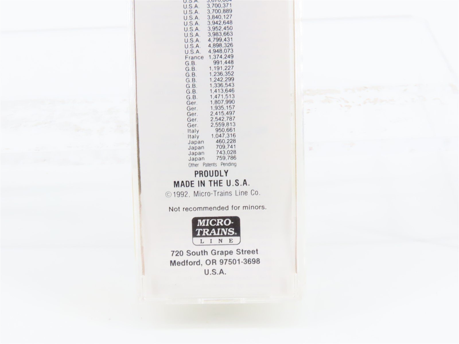 N Scale Micro-Trains MTL 42030 MWR Ball Glass Jars 40' Single Door Box Car #1020