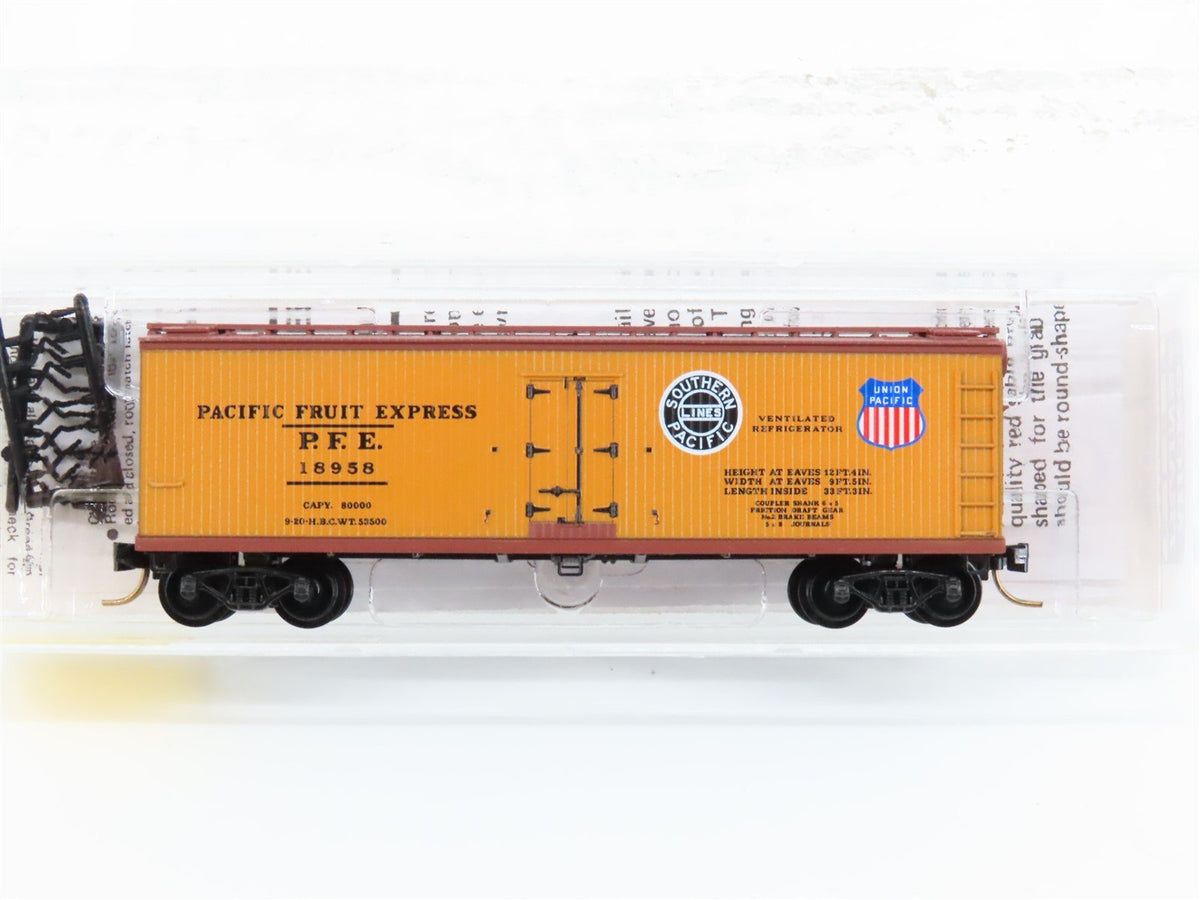 N Scale Micro-Trains MTL 47060 SP UP PFE Pacific Fruit Express 40&#39; Reefer #18958