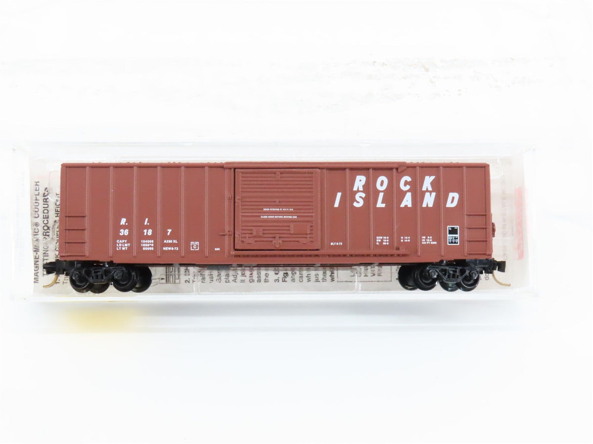 N Scale Micro-Trains MTL 25430 RI Rock Island 50&#39; Single Door Box Car #36187