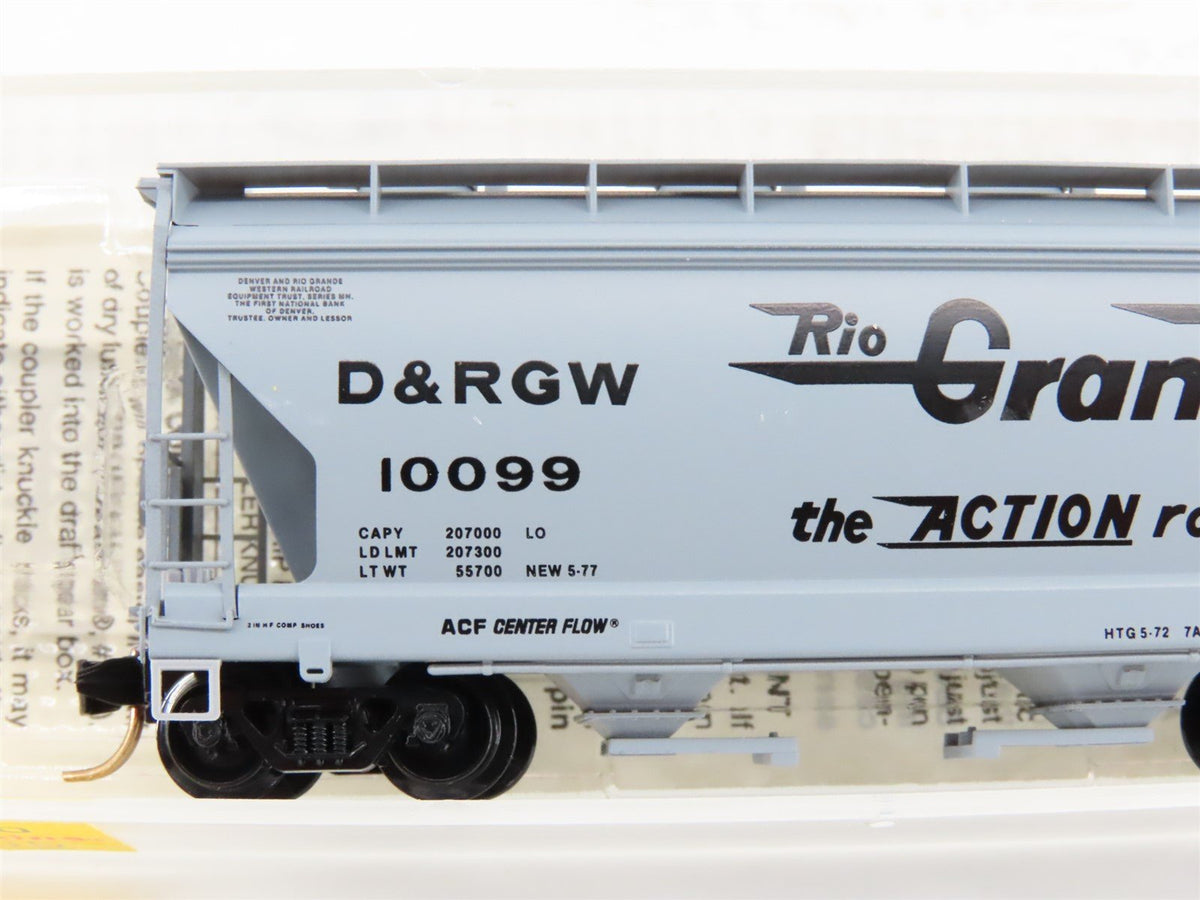 N Scale Micro-Trains MTL 92020 D&amp;RGW Rio Grande 2-Bay Covered Hopper #10099