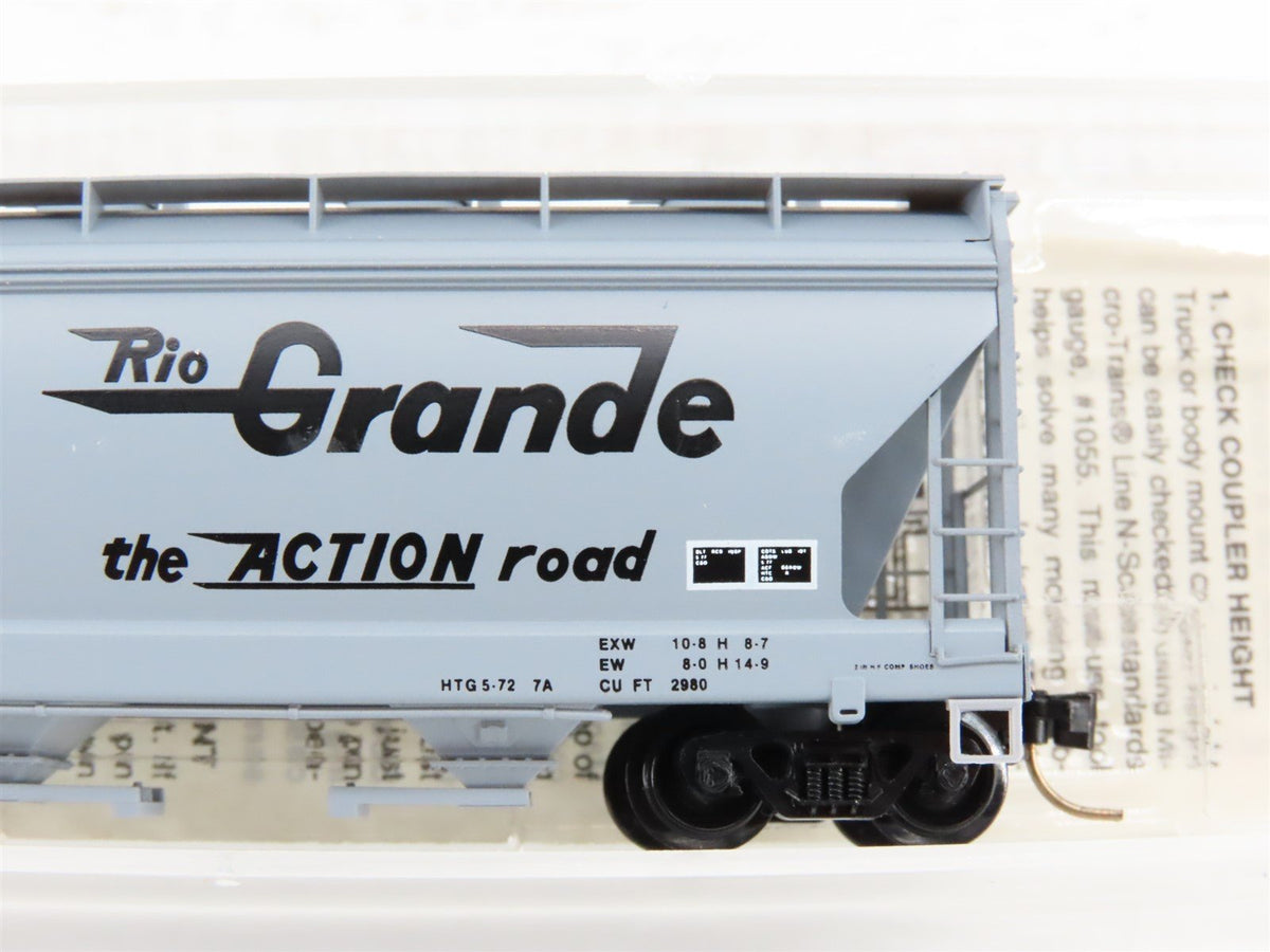 N Scale Micro-Trains MTL 92020 D&amp;RGW Rio Grande 2-Bay Covered Hopper #10099