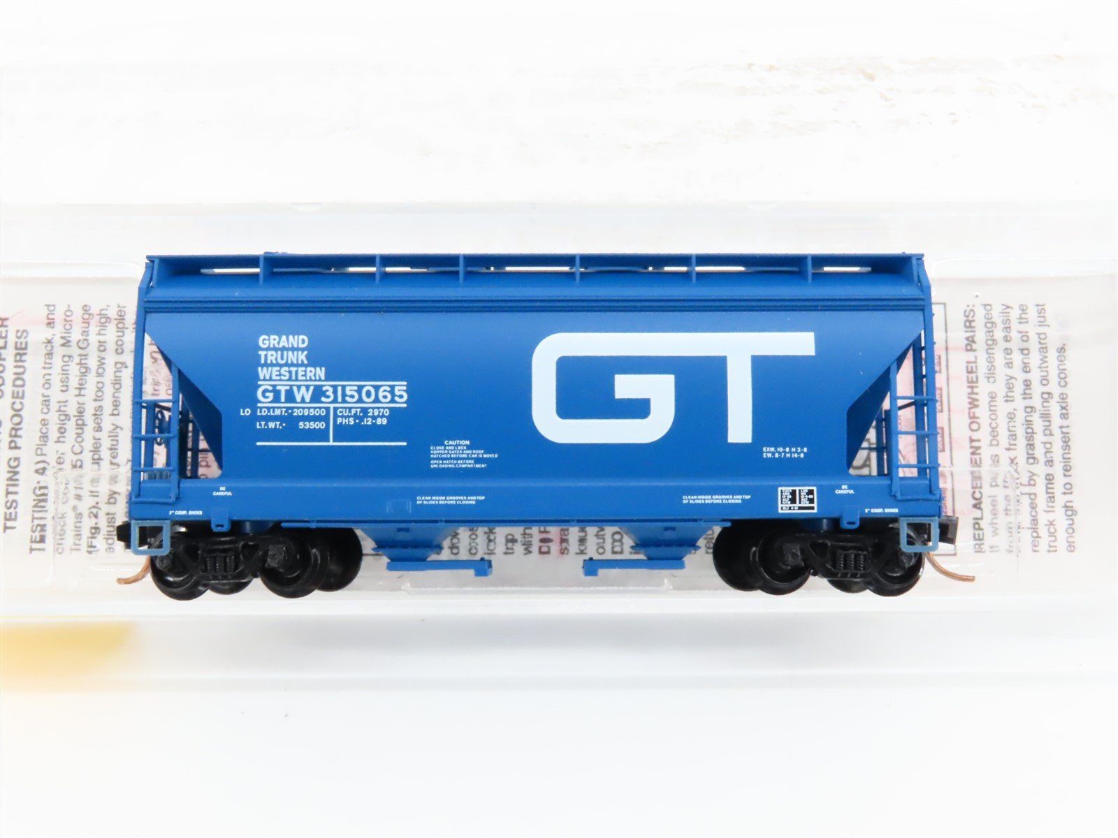 N Scale Micro-Trains Line MTL 92010 GTW Grand Trunk Western 2-Bay Hopper #315065