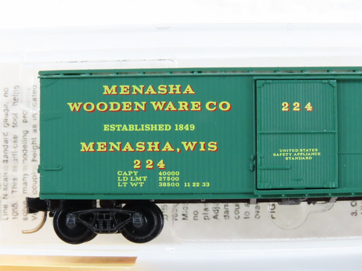 N Scale Micro-Trains Line MTL 42040 Menasha Wooden Ware 40&#39; Box Car #224