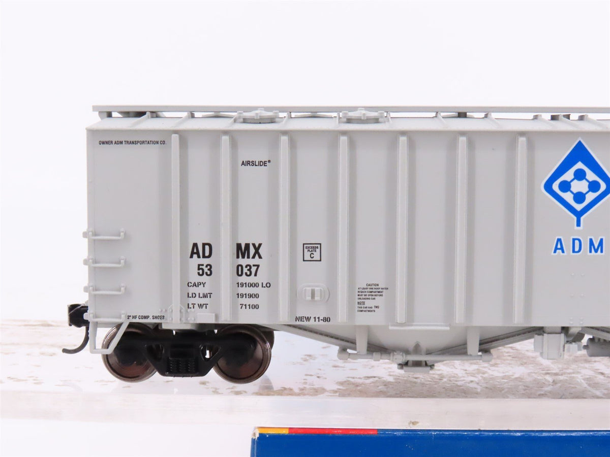 HO Walthers 910-7201 ADMX Archer Daniels Midland 50&#39; 2-Bay Hopper Car #53037