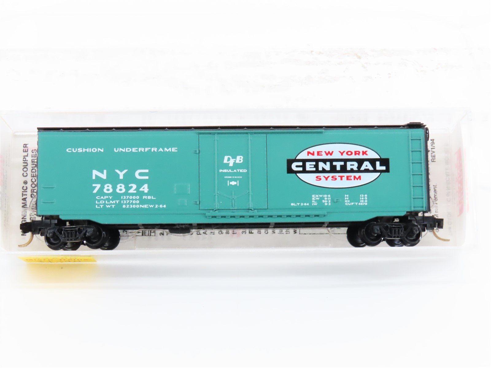N Scale Micro-Trains Line MTL 32250 NYC New York Central 50' Box Car #78824