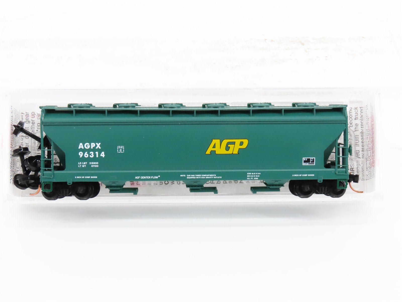 N Scale Micro-Trains Line MTL 93060 AGPX AG Processing 3-Bay Hopper #96314