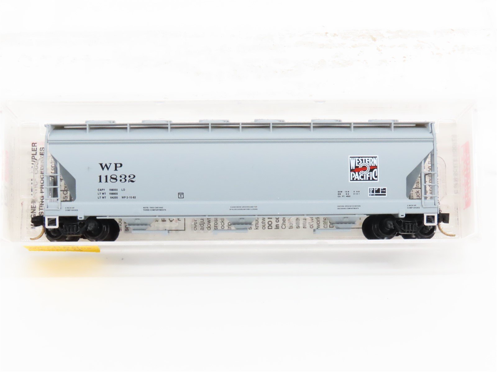 N Scale Micro-Trains Line MTL 93050 WP Western Pacific 3-Bay Hopper #11832