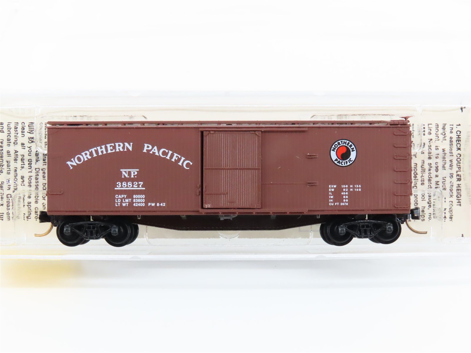 N Scale Micro-Trains Line MTL 39030 NP Northern Pacific 40' Box Car #38827
