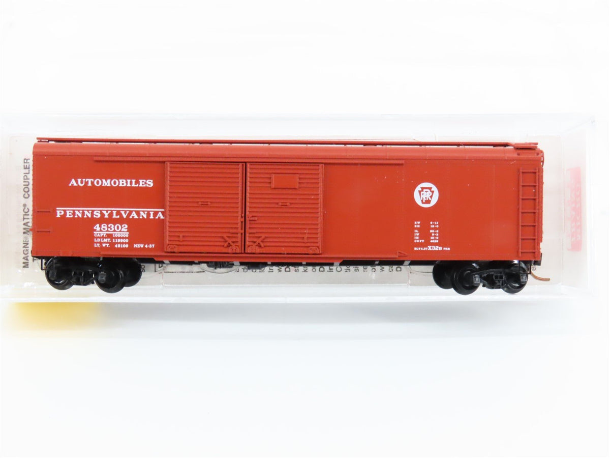 N Micro-Trains Line MTL 79010 PRR Pennsylvania Automobiles 50&#39; Box Car #48302