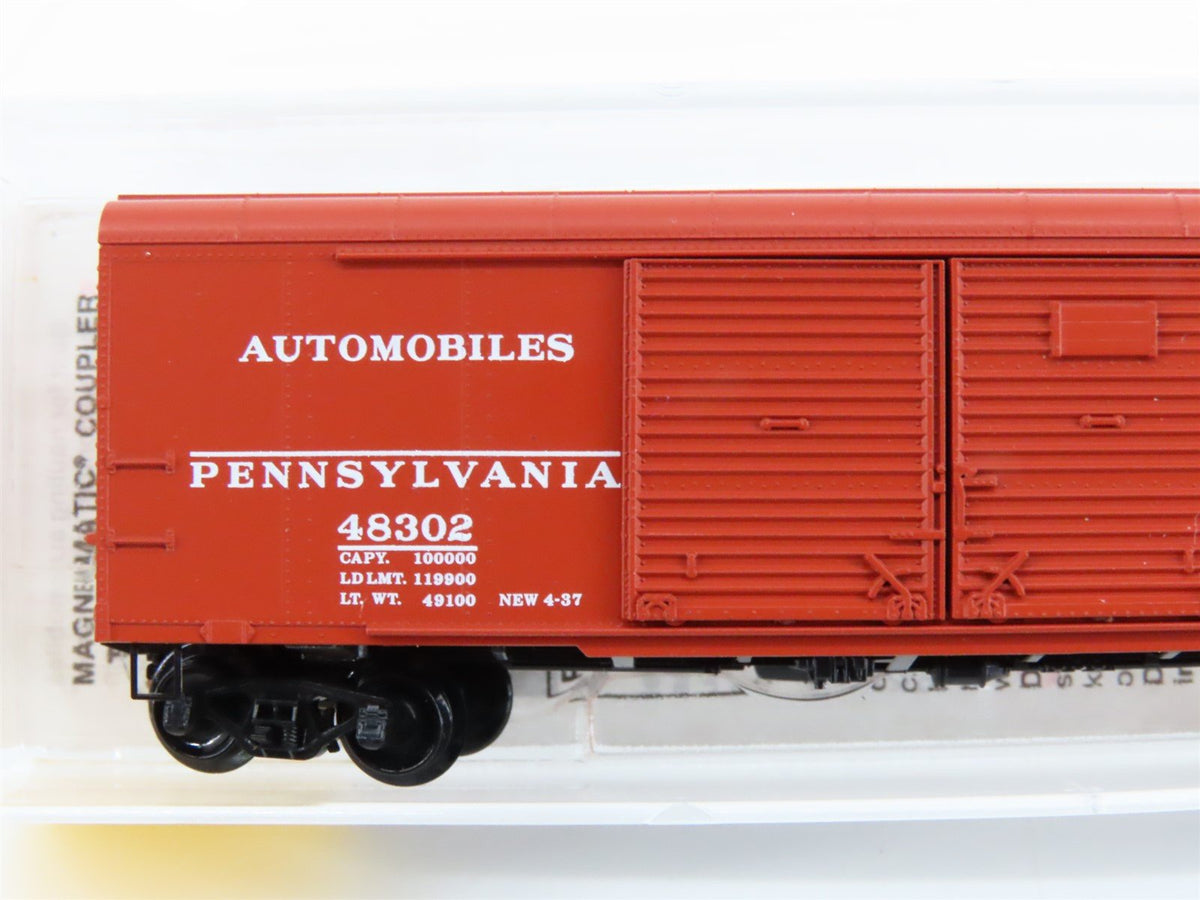 N Micro-Trains Line MTL 79010 PRR Pennsylvania Automobiles 50&#39; Box Car #48302