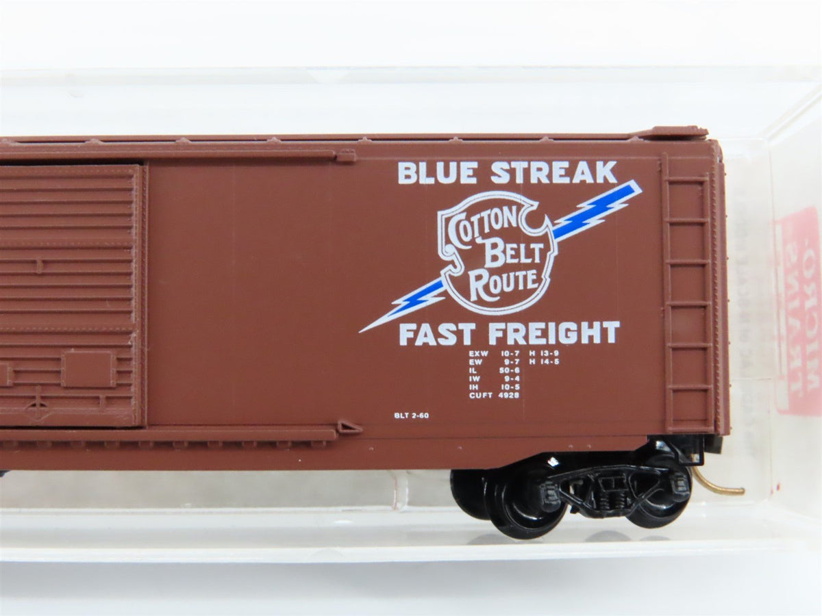 N Micro-Trains Line MTL 33060 SSW Cotton Belt &quot;Blue Streak&quot; 50&#39; Box Car #48071