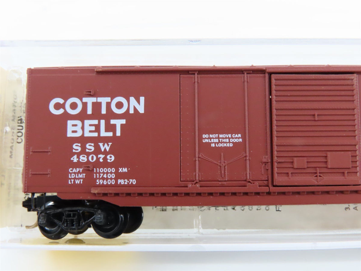 N Micro-Trains Line MTL 33060 SSW Cotton Belt &quot;Blue Streak&quot; 50&#39; Box Car #48079