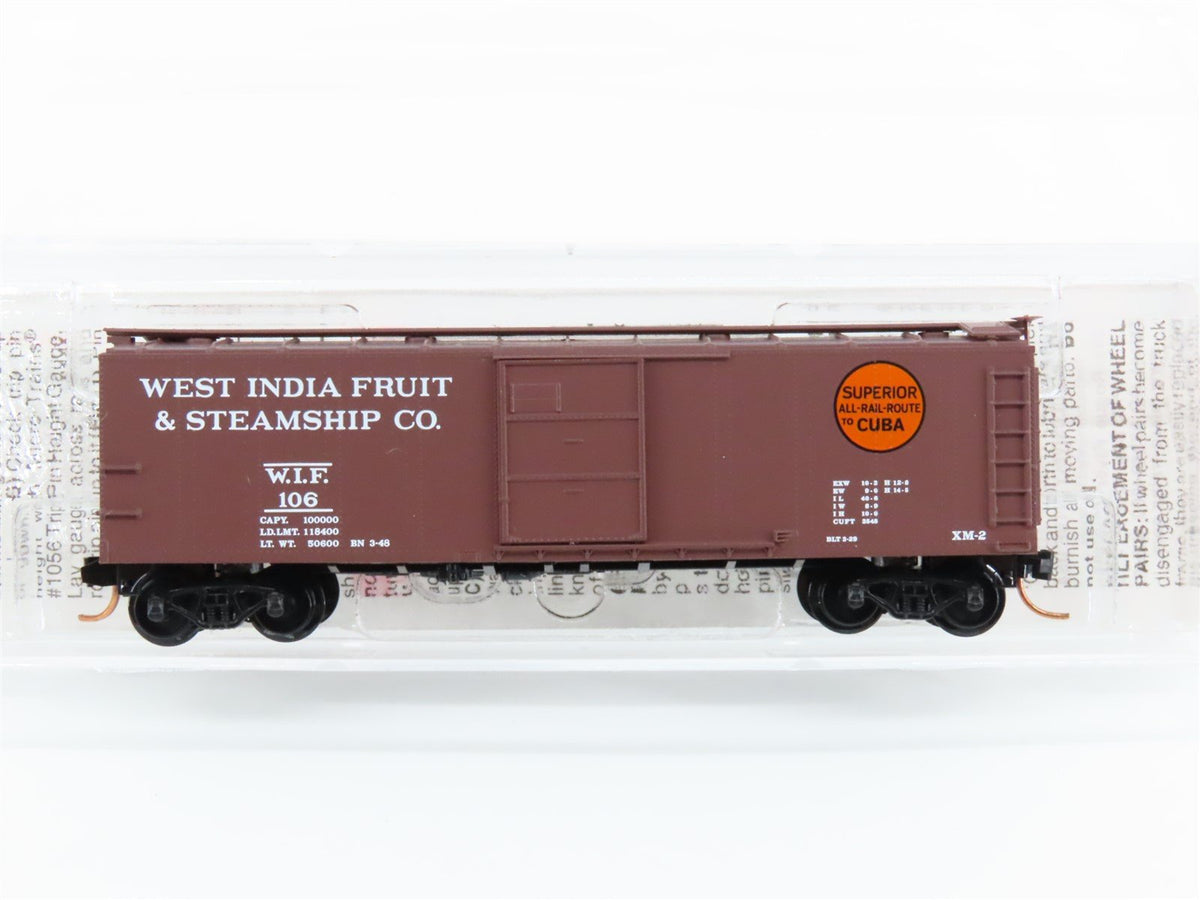 N Scale Micro-Trains MTL 120510 WIF West India Fruit Railroad 40&#39; Box Car #106