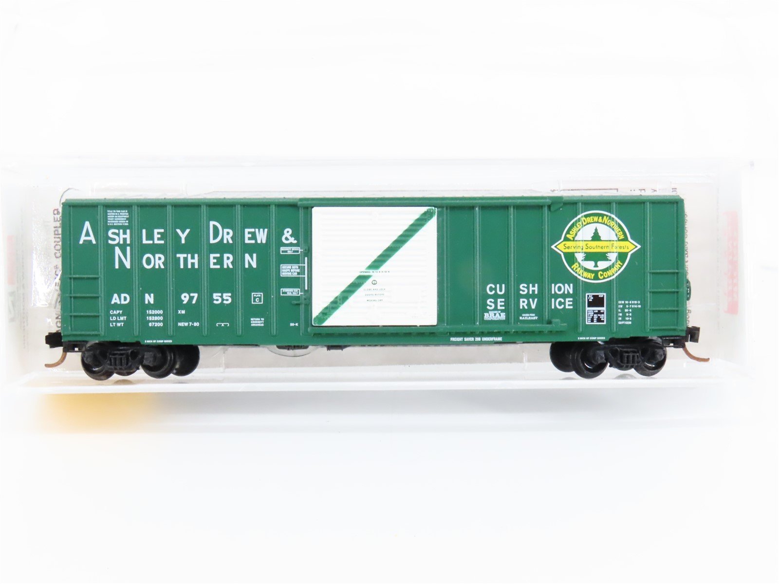 N Scale Micro-Trains MTL 25590 ADN Ashley Drew & Northern 50' Box Car #9755