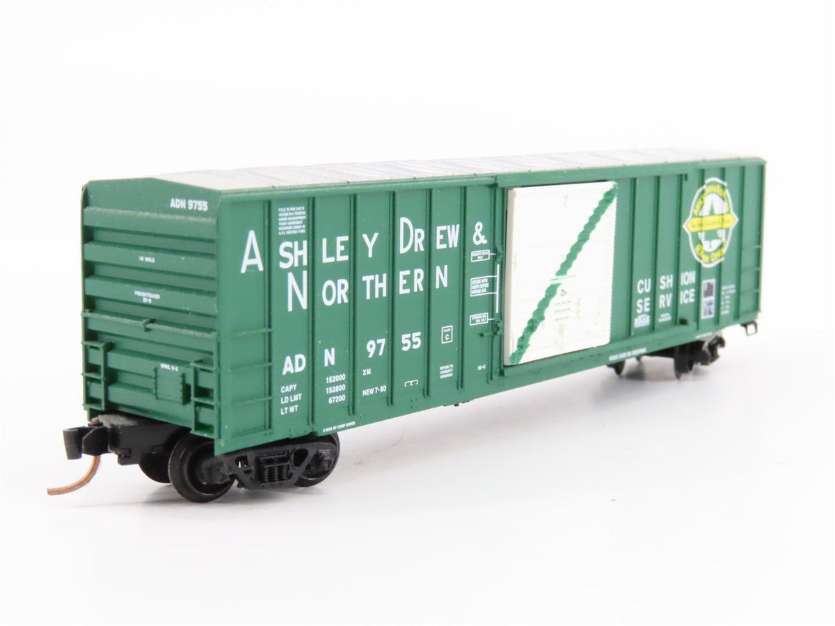 N Scale Micro-Trains MTL 25590 ADN Ashley Drew &amp; Northern 50&#39; Box Car #9755