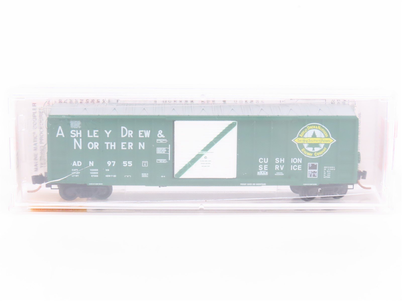 N Scale Micro-Trains MTL 25590 ADN Ashley Drew & Northern 50' Box Car #9755