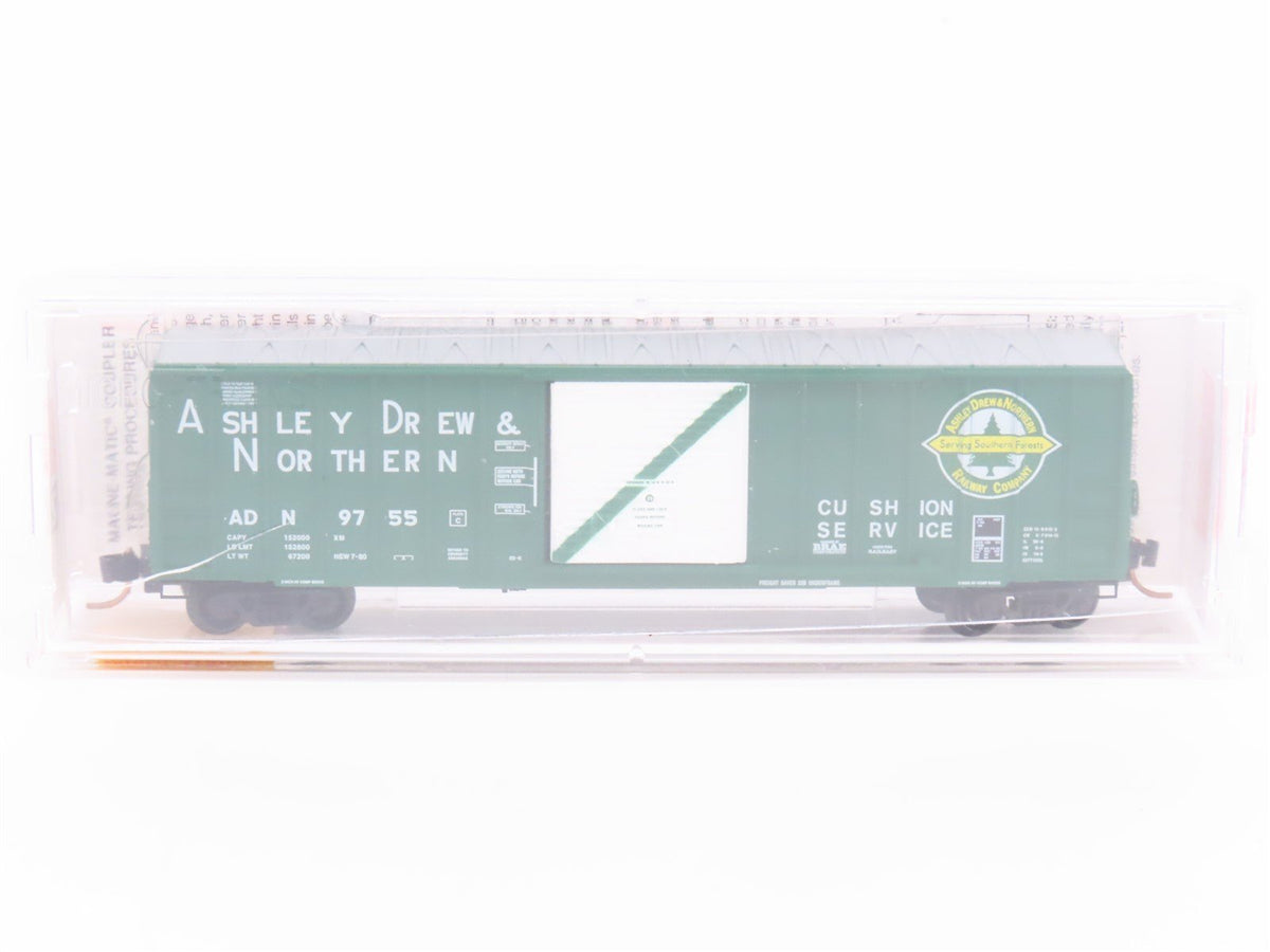 N Scale Micro-Trains MTL 25590 ADN Ashley Drew &amp; Northern 50&#39; Box Car #9755