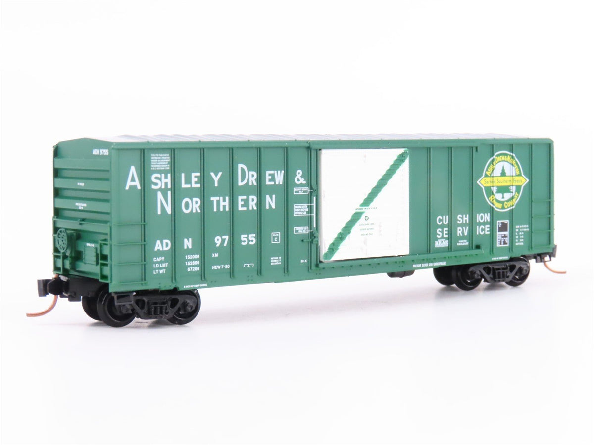 N Scale Micro-Trains MTL 25590 ADN Ashley Drew &amp; Northern 50&#39; Box Car #9755