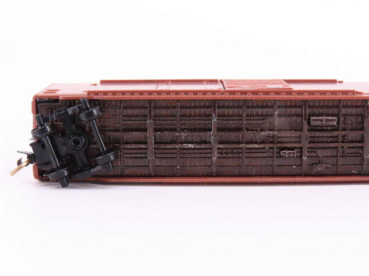 N Scale Micro-Trains MTL Undecorated Brown 50&#39; Plug &amp; Sliding Door Box Car