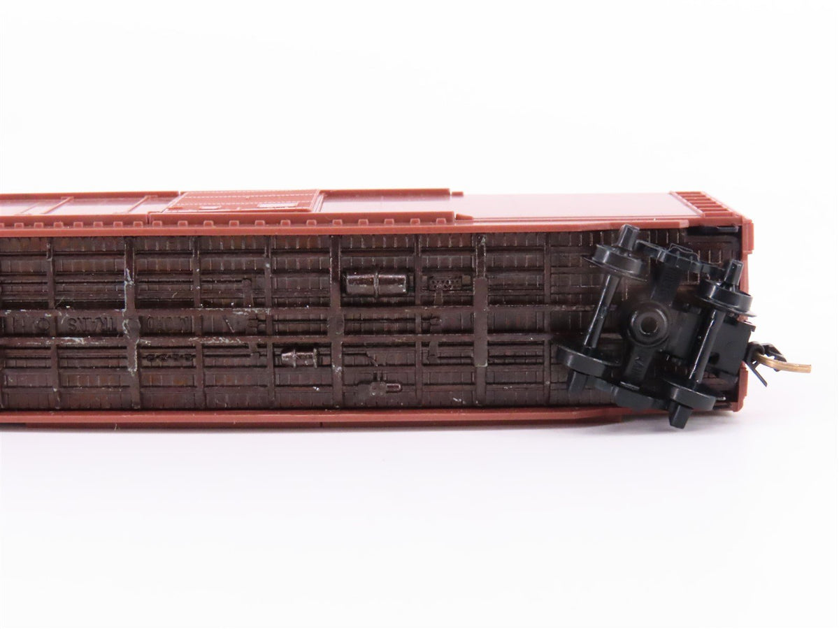 N Scale Micro-Trains MTL Undecorated Brown 50&#39; Plug &amp; Sliding Door Box Car