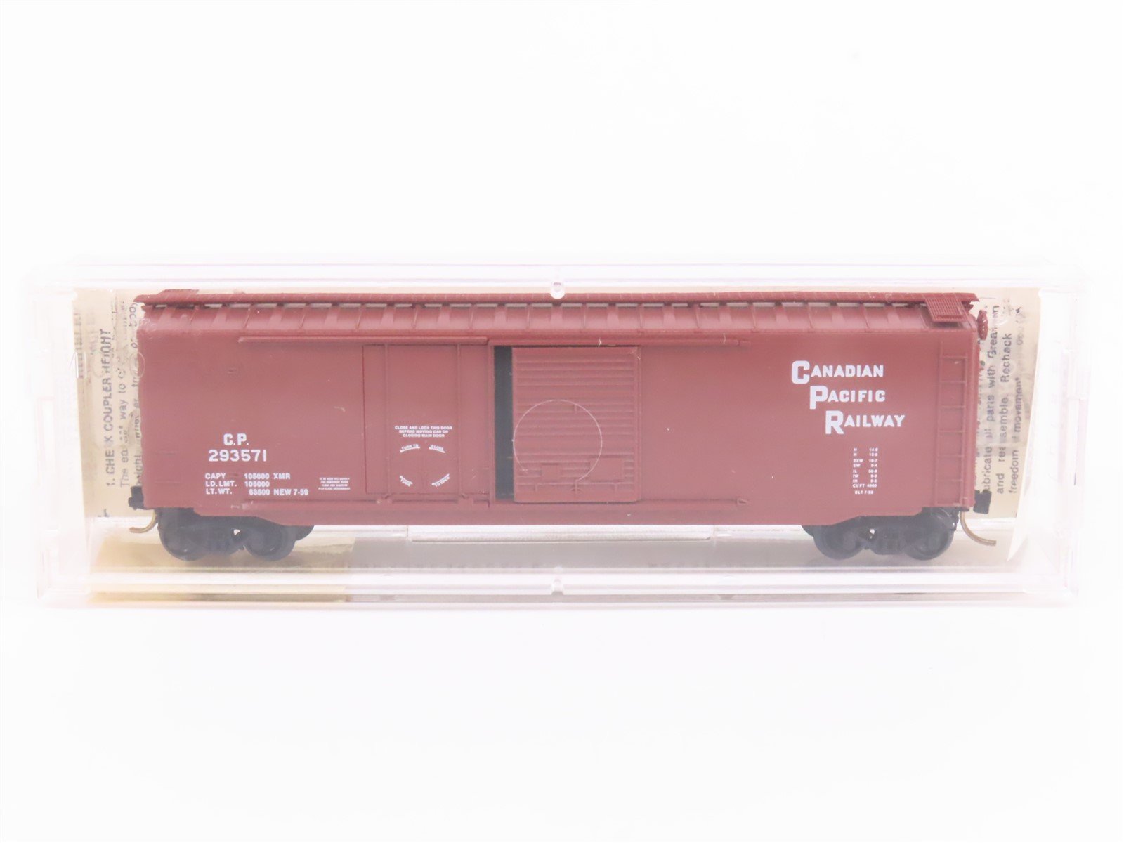 N Scale Micro-Trains MTL 33090 CP Canadian Pacific Railway 40' Box Car #293571