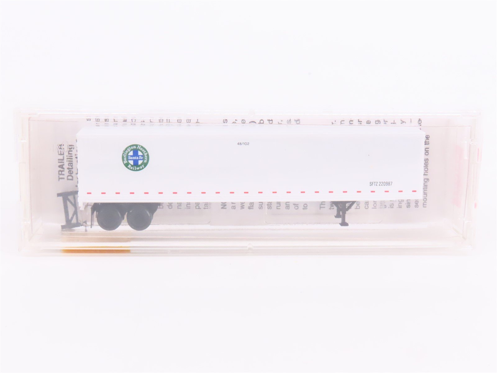 N Micro-Trains MTL 68060 SFTZ Burlington Northern Santa Fe 48' Trailer #220987