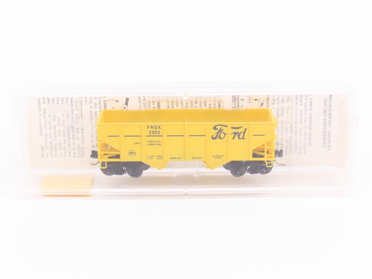 N Scale Micro-Trains MTL 56020 FRDX Ford Motor Company 2-Bay Open Hopper #2353