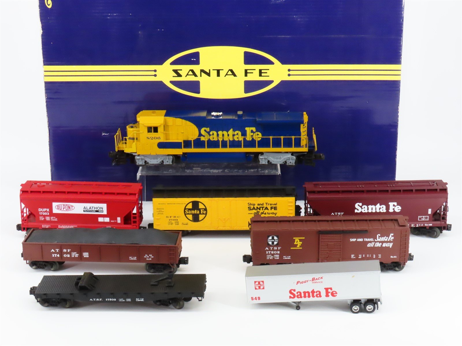 O Gauge 3-Rail Lionel 6-11713 ATSF Santa Fe Dash 8-40B Diesel Loco Set w/6 Cars