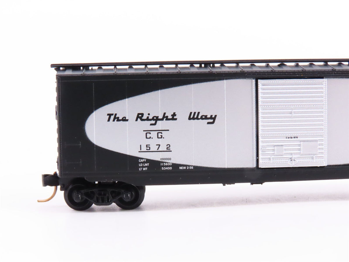 N Scale Micro-Trains MTL 31280 CG Central of Georgia 50&#39; Box Car #1572