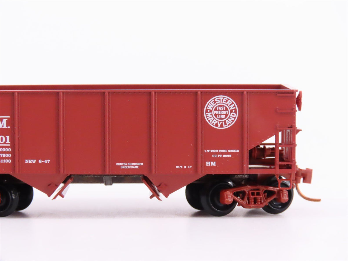 N Scale Micro-Trains MTL 56090 WM Western Maryland 2-Bay Open Hopper #10801