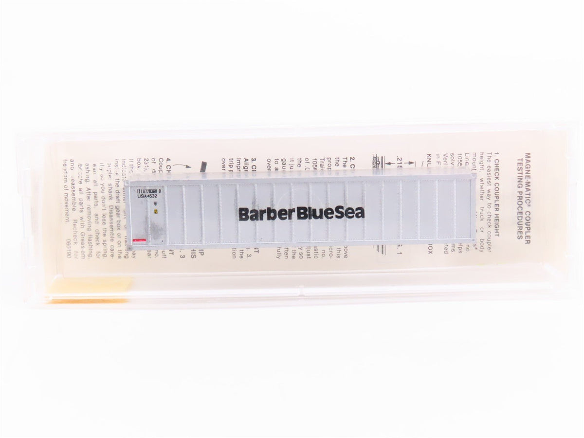N Scale Micro-Trains MTL 81030 Barber Blue Sea 40&#39; Container - Custom