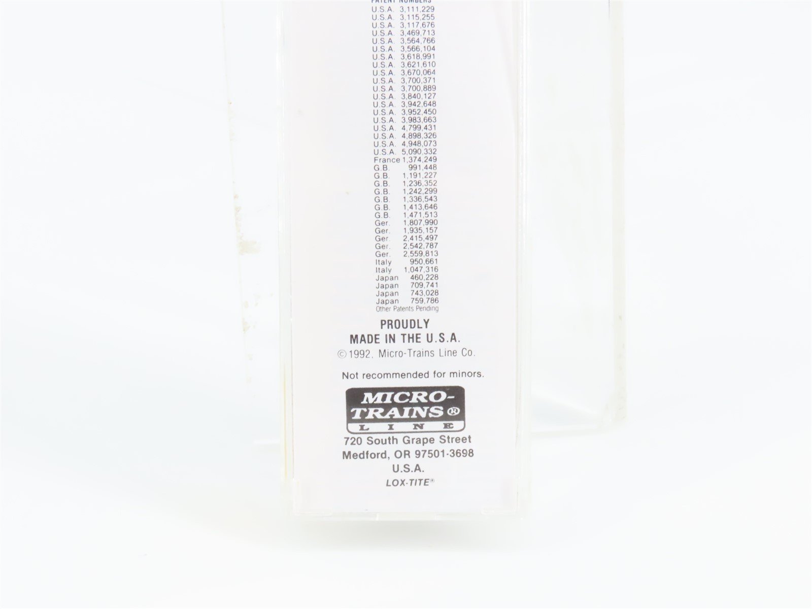 N Scale Micro-Trains Line MTL 66060 40' Van Trailer #1992