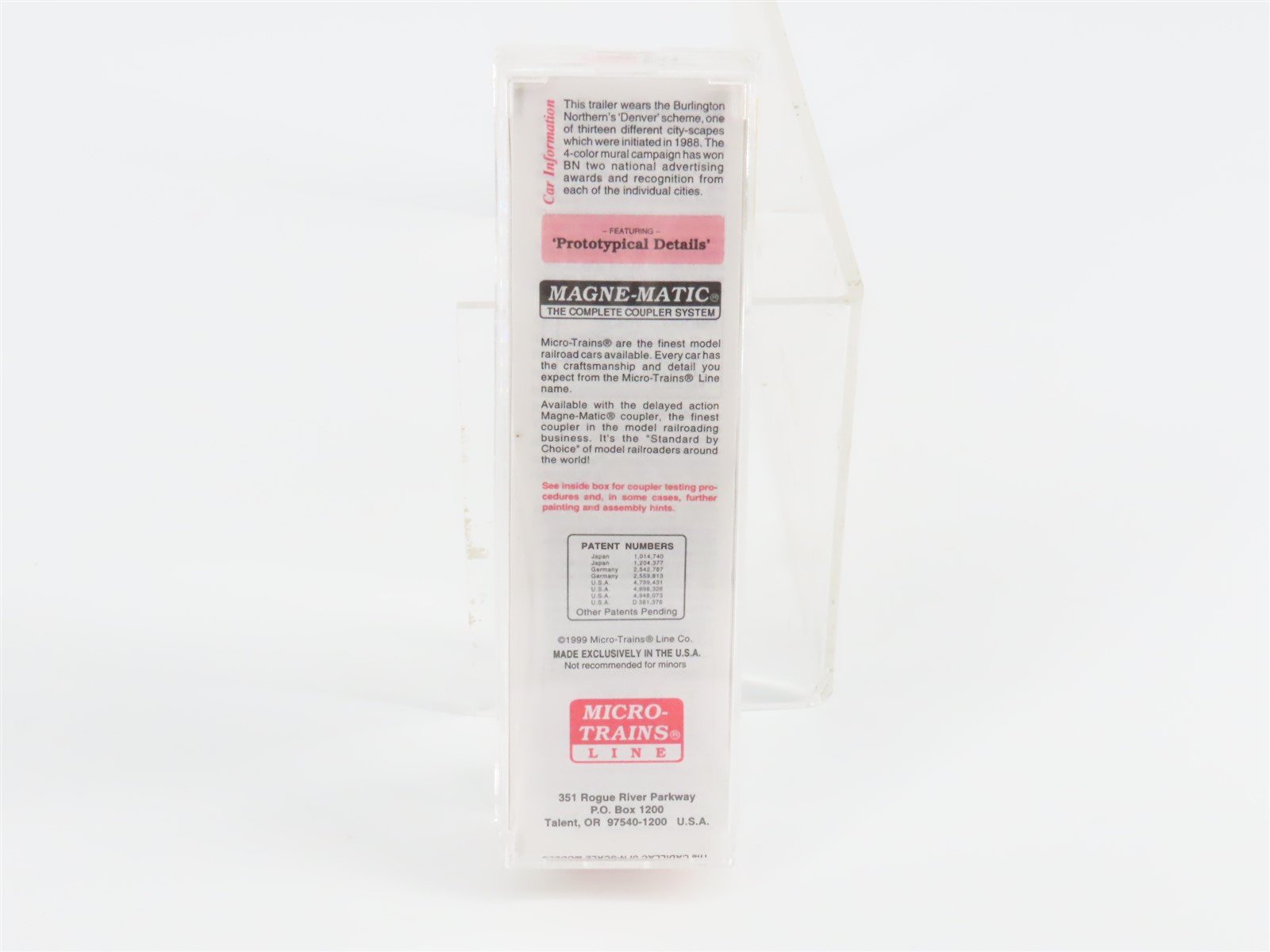 N Scale Micro-Trains Line MTL 67140 BNZ Intermodal Denver 45' Trailer #237845
