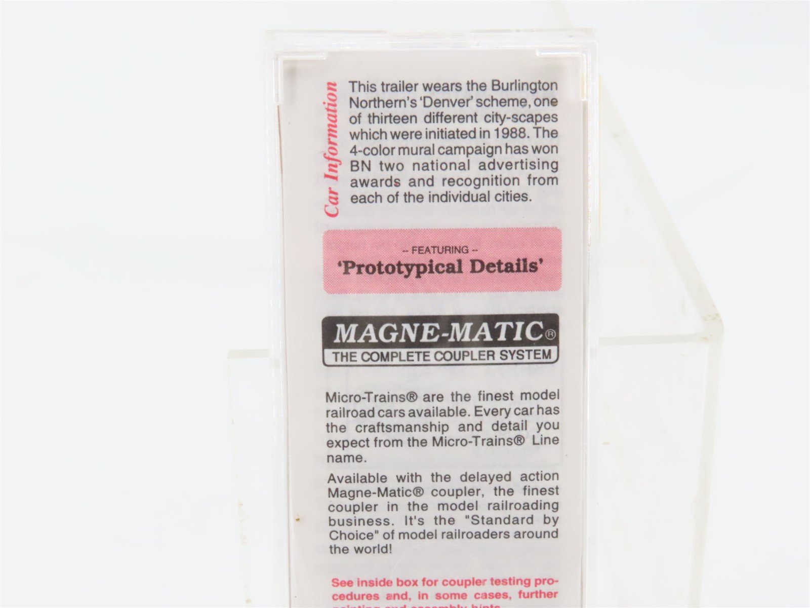 N Scale Micro-Trains Line MTL 67140 BNZ Intermodal Denver 45' Trailer #237845