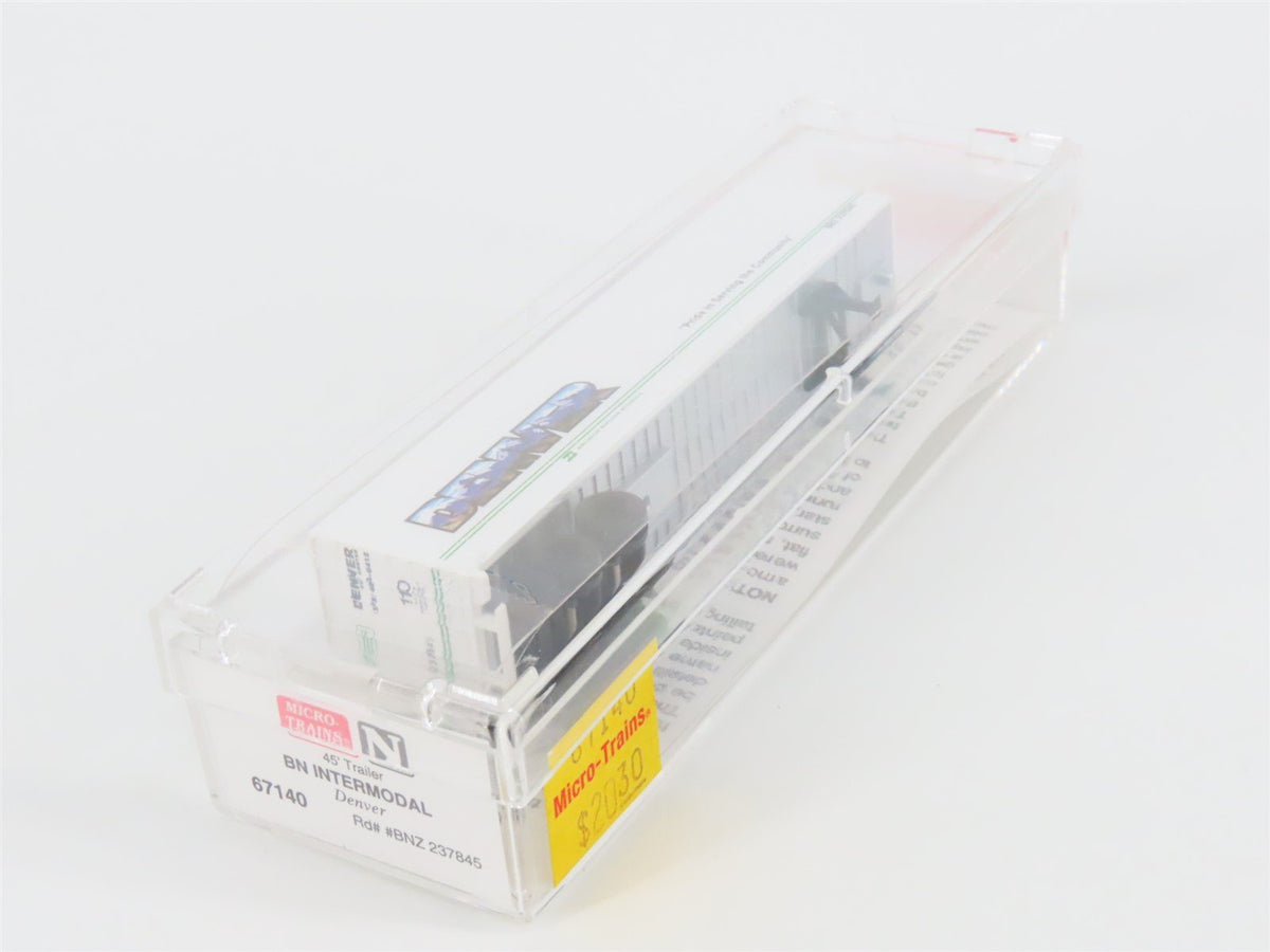 N Scale Micro-Trains Line MTL 67140 BNZ Intermodal Denver 45&#39; Trailer #237845