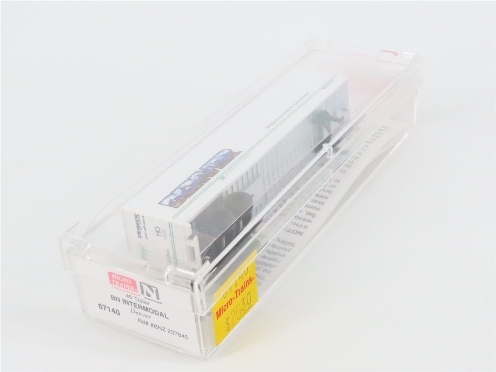 N Scale Micro-Trains Line MTL 67140 BNZ Intermodal Denver 45' Trailer #237845