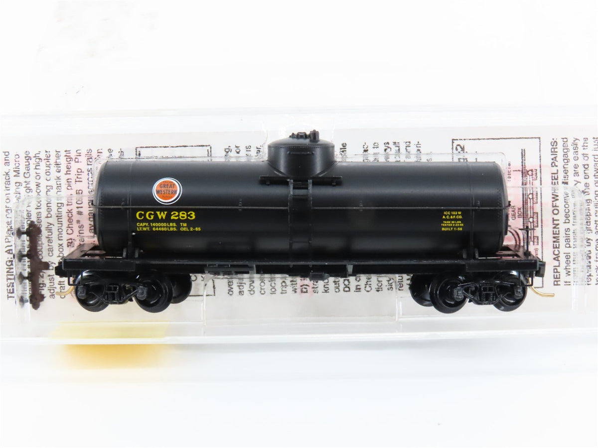 N Scale Micro-Trains MTL 65410 CGW Chicago Great Western 39&#39; Tank Car #283