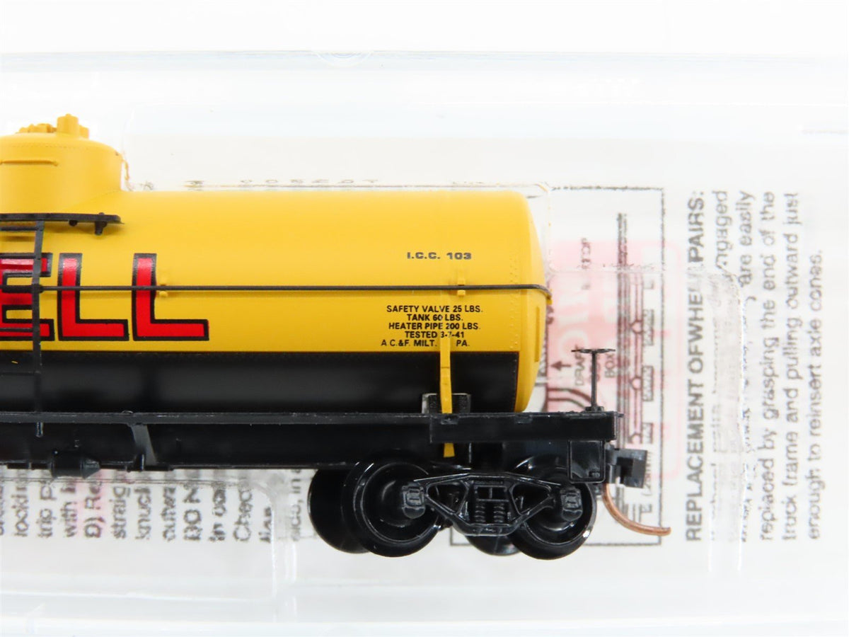 N Scale Micro-Trains MTL 65090/1 SCCX Shell Oil 39&#39; Single Dome Tank Car #1106