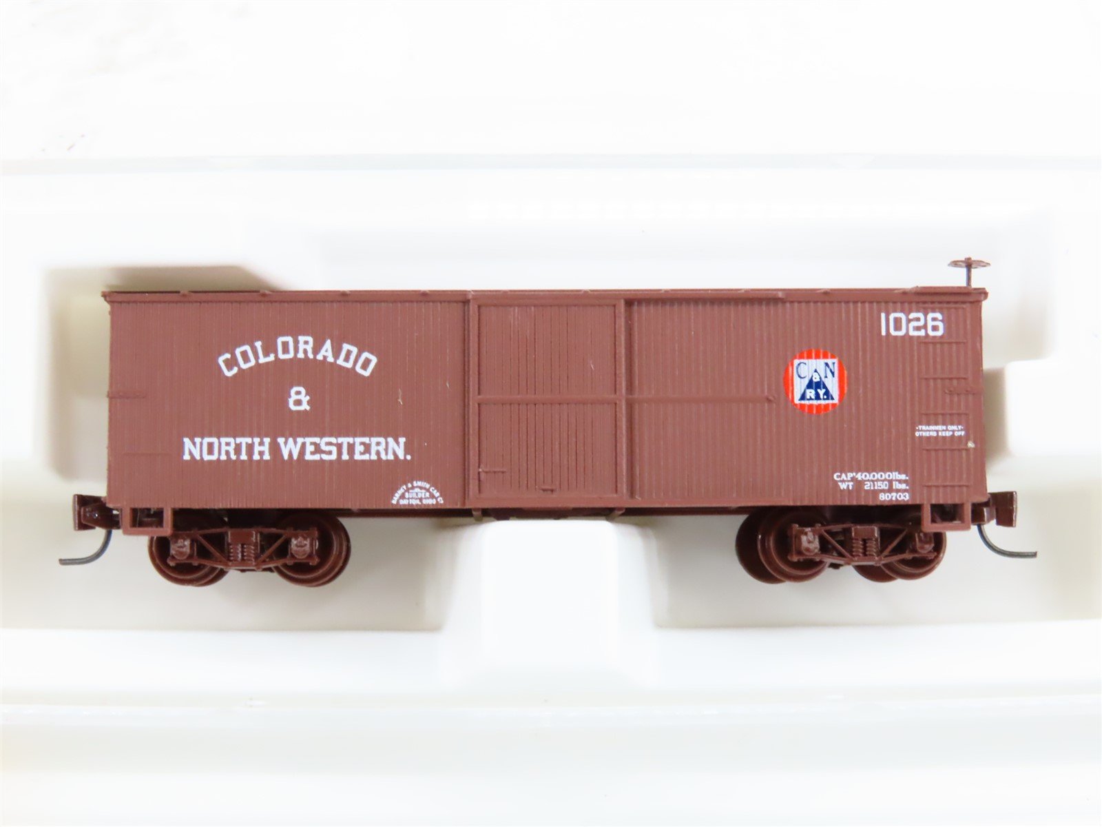 Nn3 Scale Micro-Trains MTL 15108 C&N Colorado & North Western 30' Box Car #1026