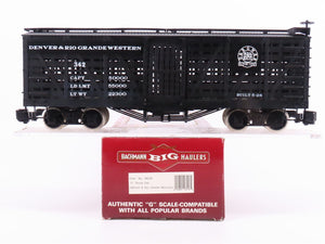 G Scale Bachmann 98118 DRGW Rio Grande Wood Sided Stock Car #342