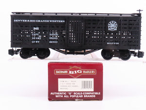 G Scale Bachmann 98118 DRGW Rio Grande Wood Sided Stock Car #342