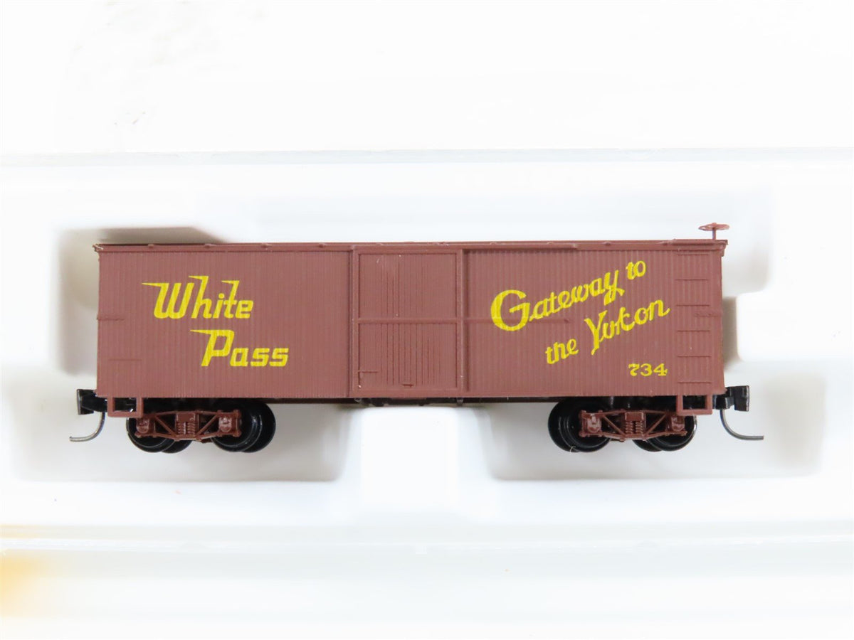 Nn3 Scale Micro-Trains MTL 15111 White Pass &amp; Yukon 30&#39; Single Door Box Car #734