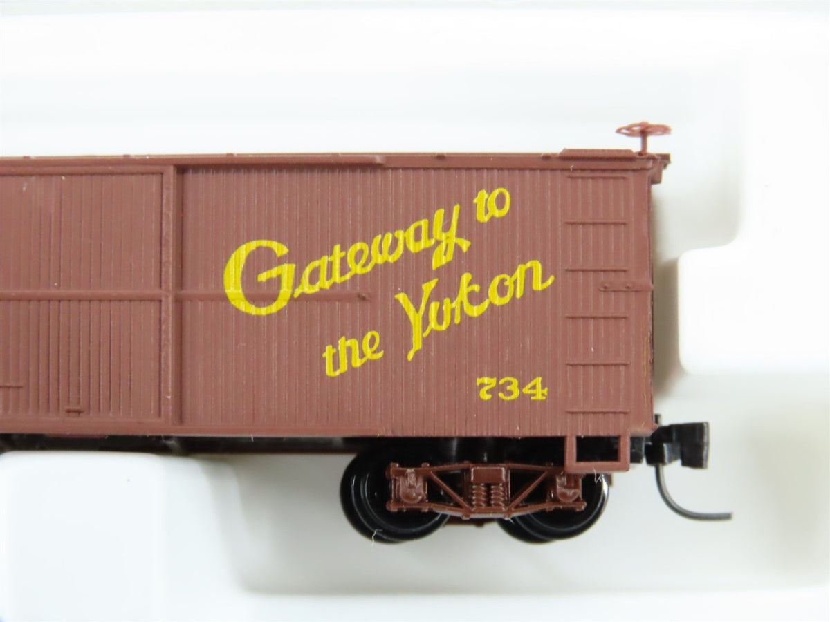 Nn3 Scale Micro-Trains MTL 15111 White Pass &amp; Yukon 30&#39; Single Door Box Car #734