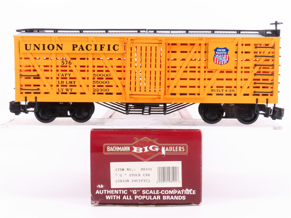 G Scale Bachmann 98101 UP Union Pacific Wood Sided Stock Car #342