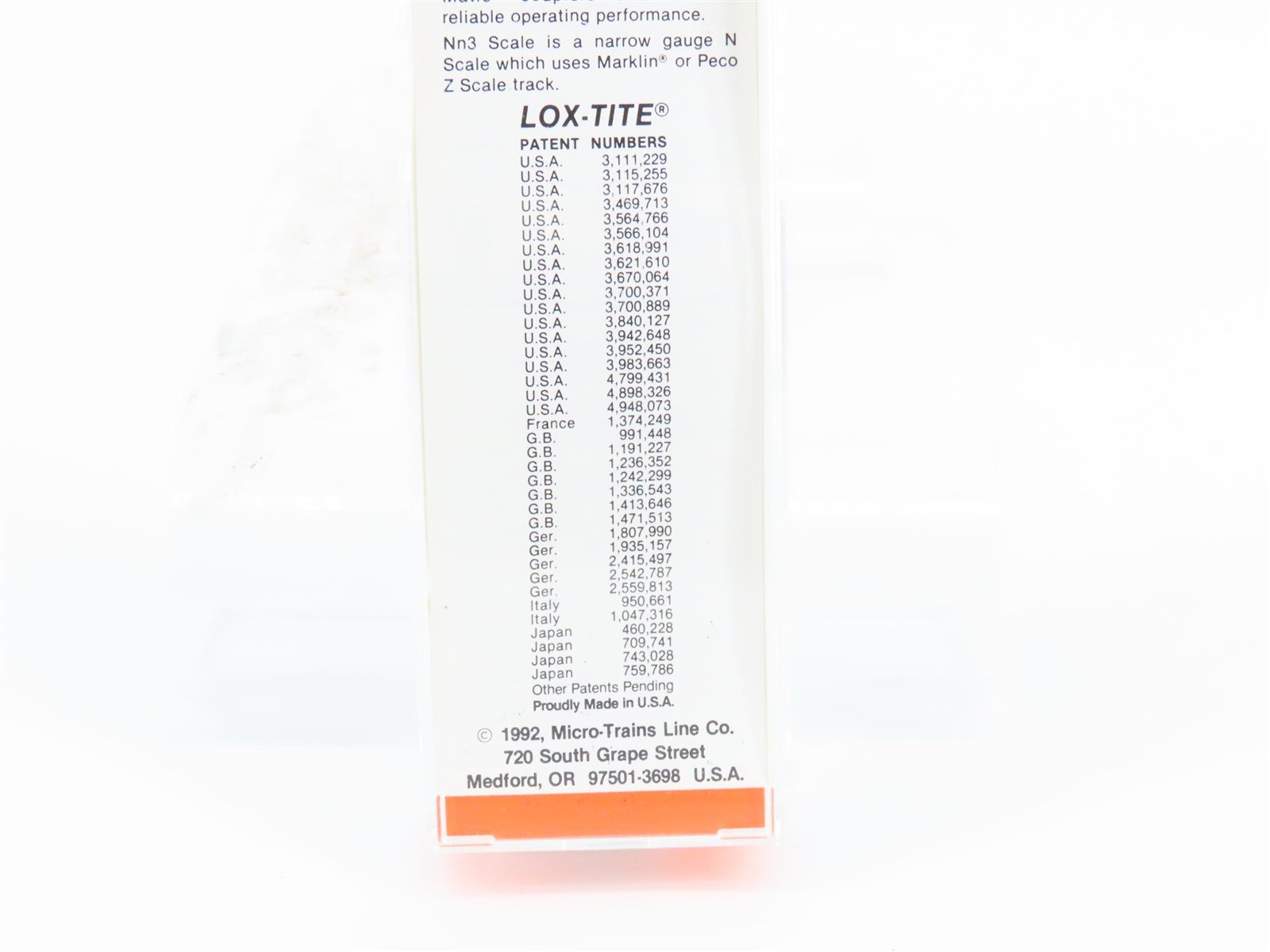 Nn3 Scale Micro-Trains MTL 15103 OR&LCo Oahu Railway & Land Co Box Car #829