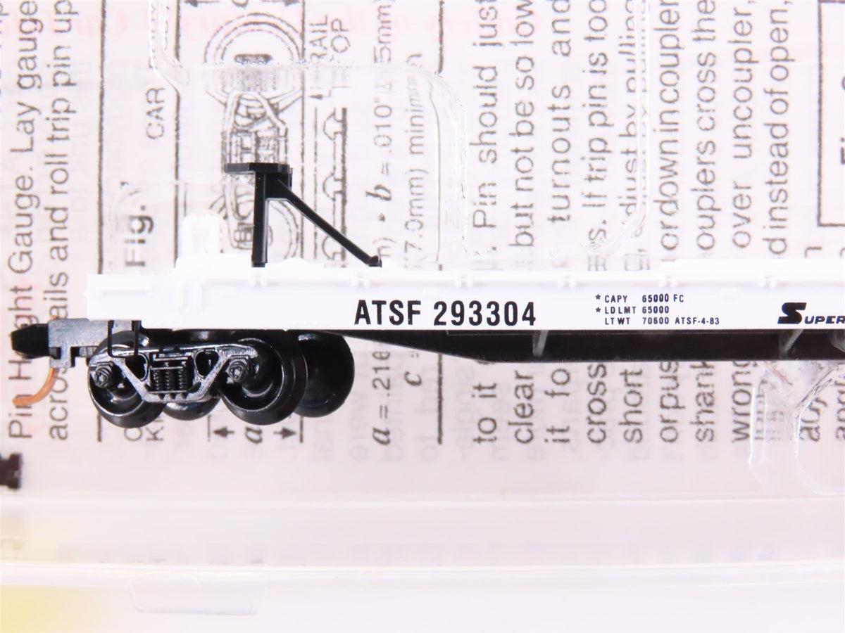 N Scale Micro-Trains MTL 64010 ATSF Santa Fe Railroad 57&#39; 6&quot; Flat Car #293304
