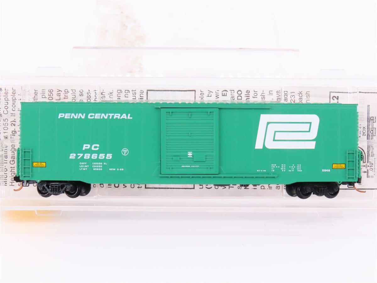 N Scale Micro-Trains MTL 104020 PC Penn Central 60&#39; Single Door Box Car #278655